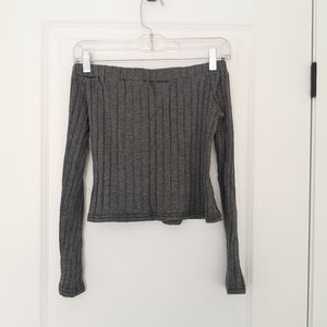 💕3/20$ NWOT Ribbed Off Shoulder Crop Top